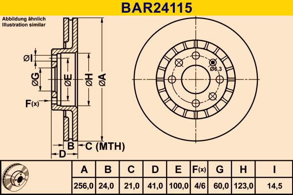 Barum BAR24115 - Bremžu diski www.autospares.lv