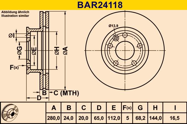 Barum BAR24118 - Bremžu diski www.autospares.lv