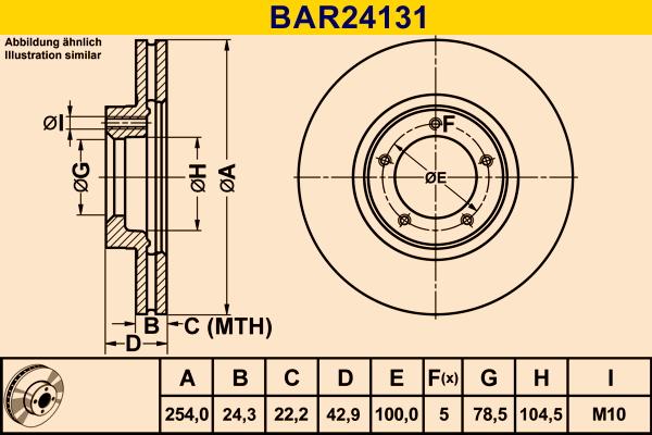 Barum BAR24131 - Bremžu diski www.autospares.lv