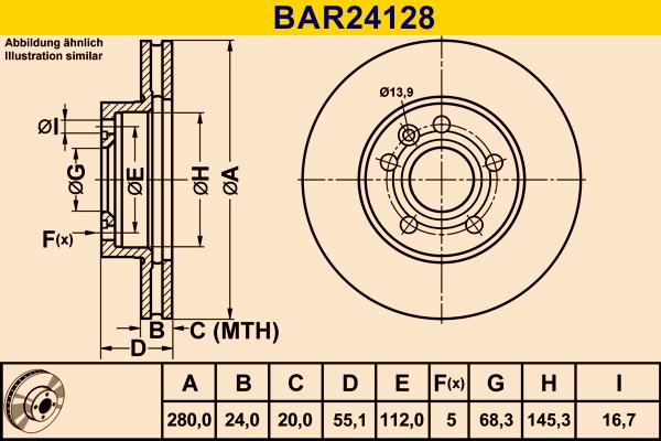 Barum BAR24128 - Bremžu diski www.autospares.lv