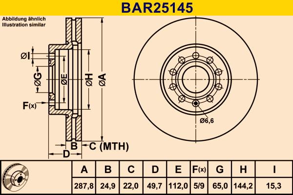 Barum BAR25145 - Bremžu diski autospares.lv