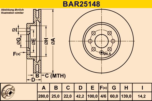 Barum BAR25148 - Bremžu diski www.autospares.lv