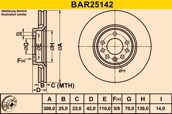 Barum BAR25142 - Bremžu diski www.autospares.lv