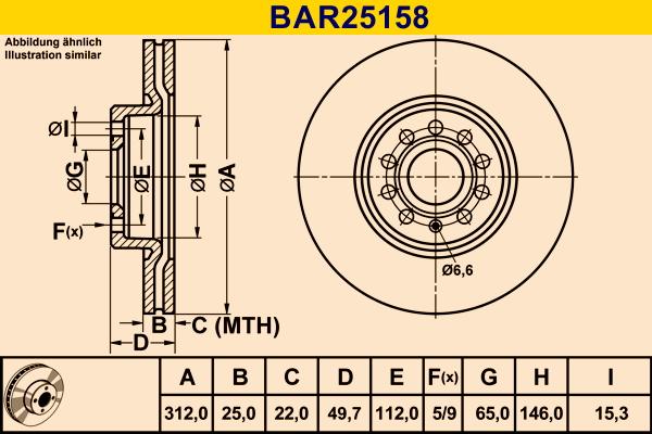 Barum BAR25158 - Тормозной диск www.autospares.lv