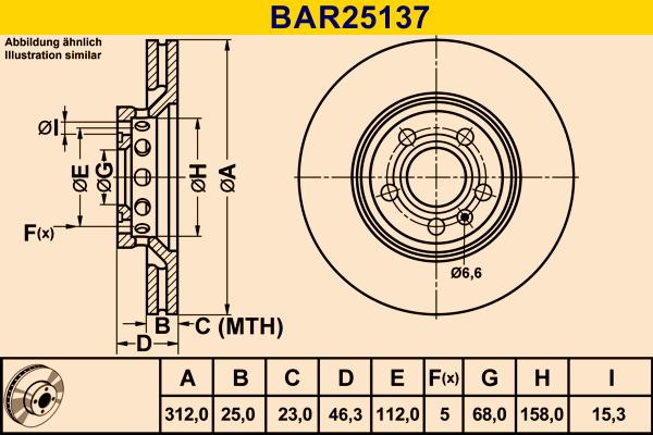 Barum BAR25137 - Bremžu diski www.autospares.lv