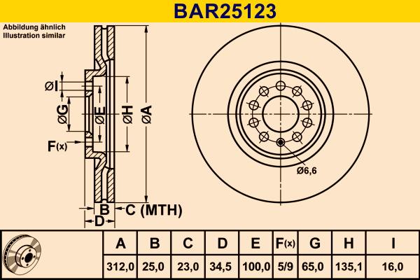 Barum BAR25123 - Bremžu diski www.autospares.lv