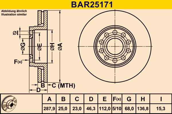 Barum BAR25171 - Bremžu diski www.autospares.lv