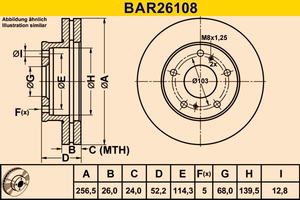 Barum BAR26108 - Bremžu diski www.autospares.lv