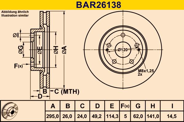 Barum BAR26138 - Bremžu diski www.autospares.lv