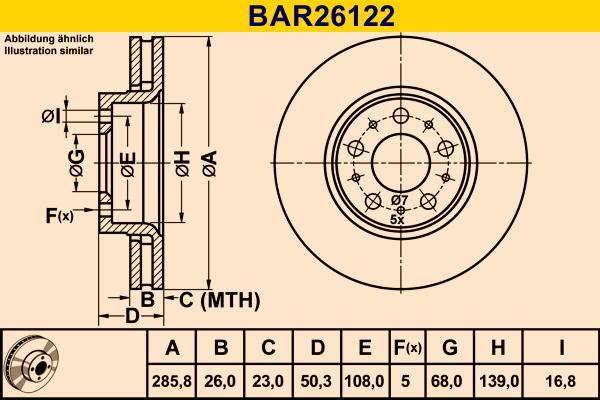 Barum BAR26122 - Bremžu diski www.autospares.lv