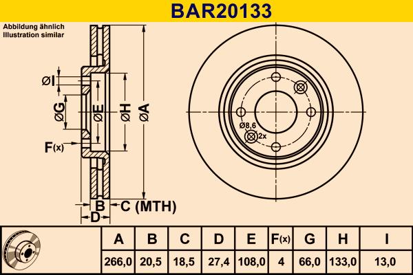 Barum BAR20133 - Bremžu diski www.autospares.lv