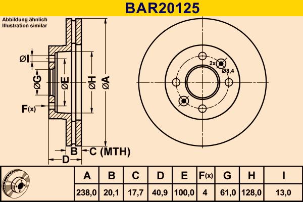 Barum BAR20125 - Bremžu diski www.autospares.lv