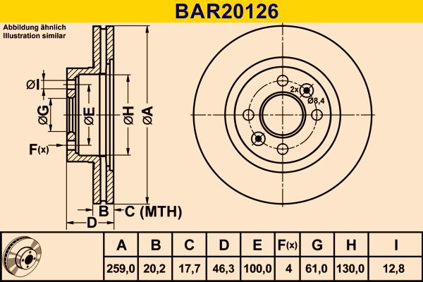 Barum BAR20126 - Bremžu diski www.autospares.lv