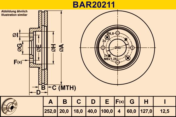 Barum BAR20211 - Bremžu diski www.autospares.lv