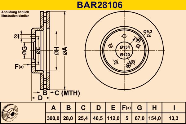 Barum BAR28106 - Bremžu diski www.autospares.lv