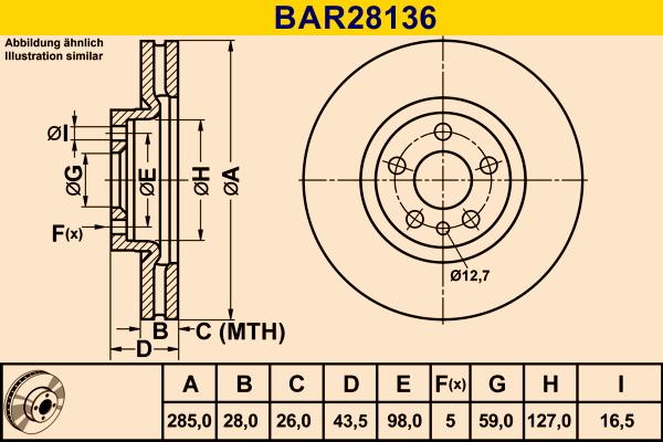 Barum BAR28136 - Bremžu diski autospares.lv