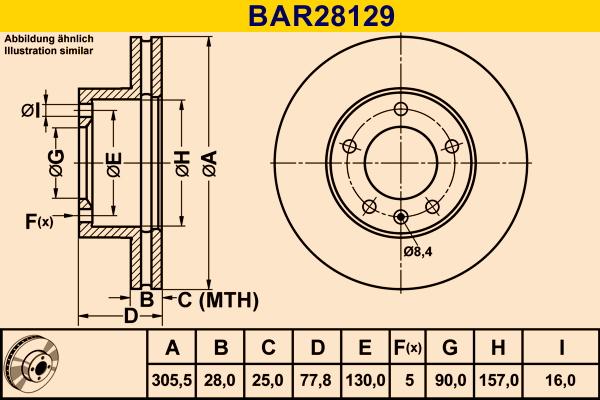 Barum BAR28129 - Bremžu diski www.autospares.lv