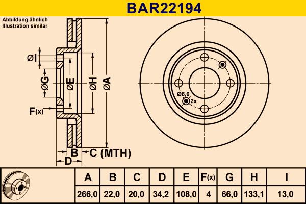 Barum BAR22194 - Тормозной диск www.autospares.lv