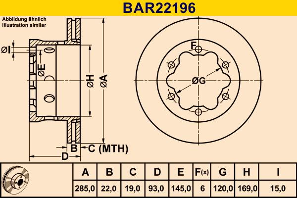 Barum BAR22196 - Bremžu diski www.autospares.lv