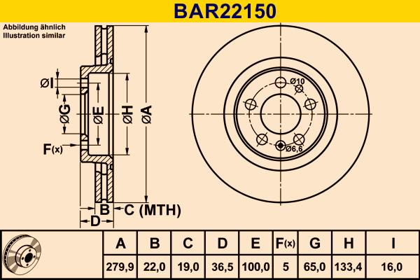 Barum BAR22150 - Bremžu diski www.autospares.lv