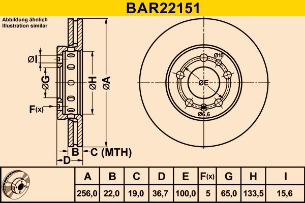 Barum BAR22151 - Bremžu diski www.autospares.lv