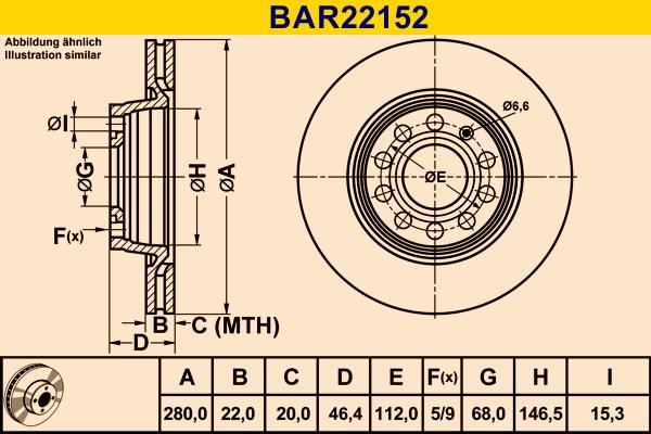 Barum BAR22152 - Bremžu diski www.autospares.lv