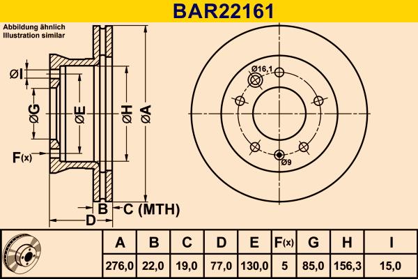 Barum BAR22161 - Тормозной диск www.autospares.lv