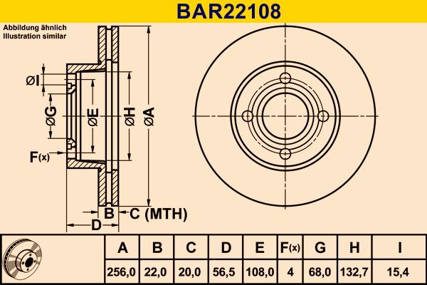 Barum BAR22108 - Bremžu diski www.autospares.lv