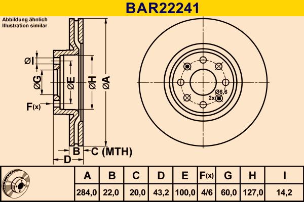 Barum BAR22241 - Bremžu diski autospares.lv