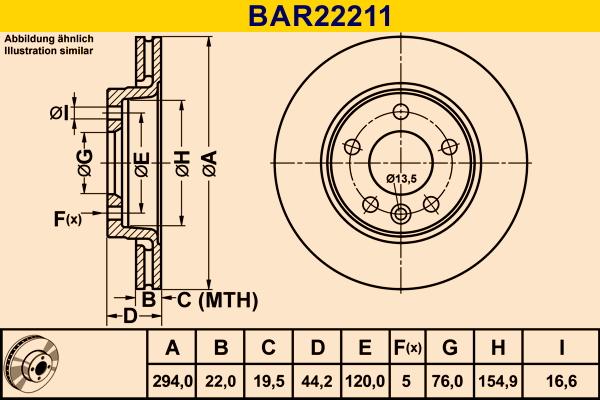 Barum BAR22211 - Bremžu diski www.autospares.lv