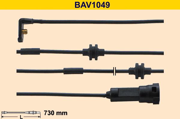 Barum BAV1049 - Indikators, Bremžu uzliku nodilums www.autospares.lv