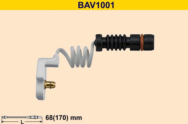 Barum BAV1001 - Indikators, Bremžu uzliku nodilums www.autospares.lv