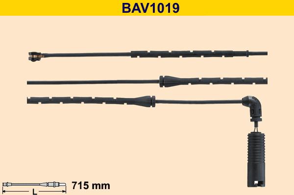 Barum BAV1019 - Indikators, Bremžu uzliku nodilums www.autospares.lv