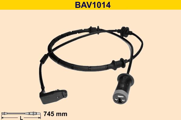 Barum BAV1014 - Indikators, Bremžu uzliku nodilums www.autospares.lv