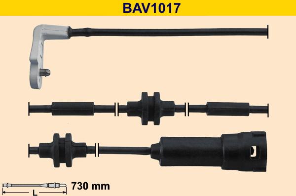 Barum BAV1017 - Indikators, Bremžu uzliku nodilums www.autospares.lv