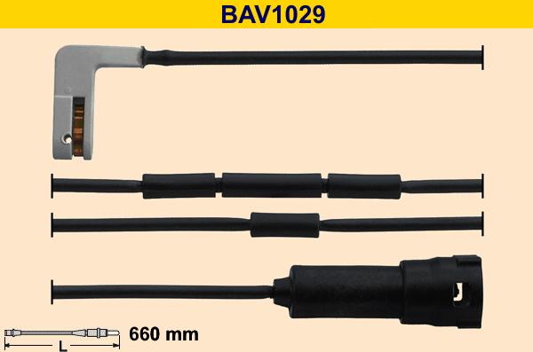 Barum BAV1029 - Сигнализатор, износ тормозных колодок www.autospares.lv