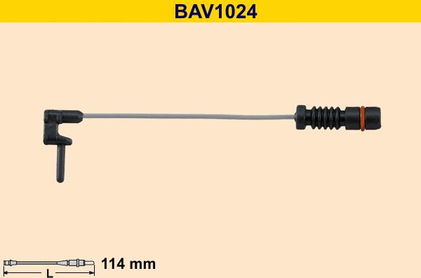 Barum BAV1024 - Indikators, Bremžu uzliku nodilums www.autospares.lv