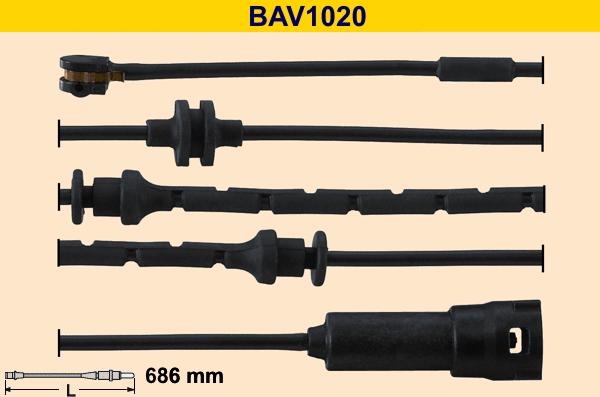 Barum BAV1020 - Indikators, Bremžu uzliku nodilums www.autospares.lv