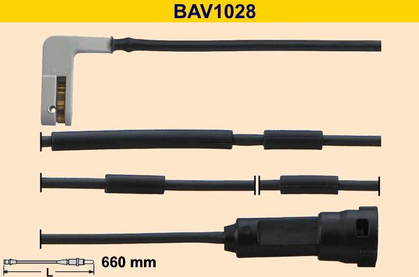 Barum BAV1028 - Indikators, Bremžu uzliku nodilums www.autospares.lv