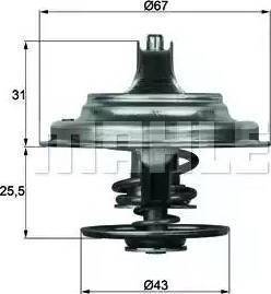 BEHR TX 23 75D - Термостат охлаждающей жидкости / корпус www.autospares.lv