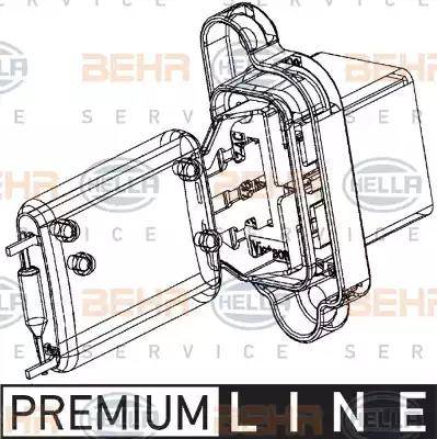 BEHR HELLA Service 9ML 351 332-361 - Rezistors, Salona ventilators www.autospares.lv