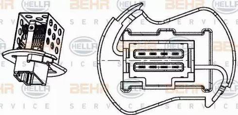 BEHR HELLA Service 9ML 351 332-251 - Rezistors, Salona ventilators www.autospares.lv