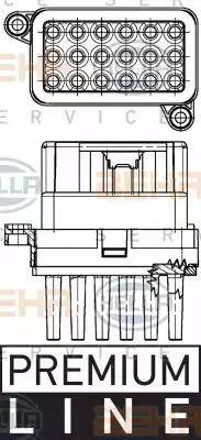 BEHR HELLA Service 5HL 351 332-341 - Регулятор, вентилятор салона www.autospares.lv