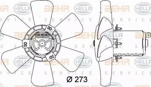 BEHR HELLA Service 8EW 009 144-401 - Ventilators, Motora dzesēšanas sistēma www.autospares.lv