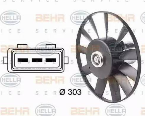 BEHR HELLA Service 8EW 009 144-501 - Ventilators, Motora dzesēšanas sistēma autospares.lv