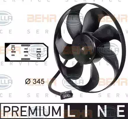 BEHR HELLA Service 8EW 009 144-531 - Ventilators, Motora dzesēšanas sistēma www.autospares.lv