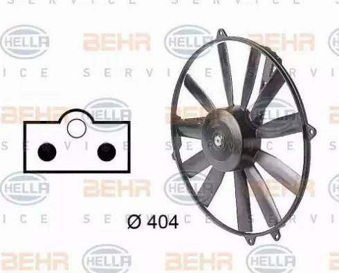 BEHR HELLA Service 8EW 009 144-731 - Fan, radiator www.autospares.lv