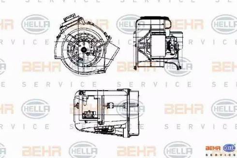 BEHR HELLA Service 8EW 009 159-371 - Salona ventilators www.autospares.lv