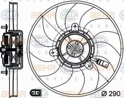 BEHR HELLA Service 8EW 351 040-081 - Ventilators, Motora dzesēšanas sistēma www.autospares.lv