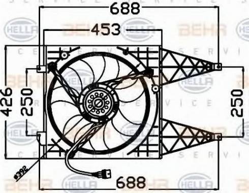 BEHR HELLA Service 8EW 351 042-551 - Ventilators, Motora dzesēšanas sistēma www.autospares.lv